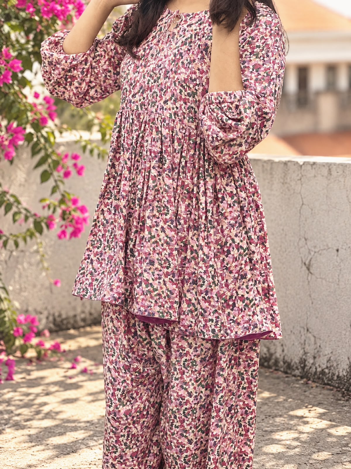 Floral Bloom – Linen 2-Piece Suit 🌸