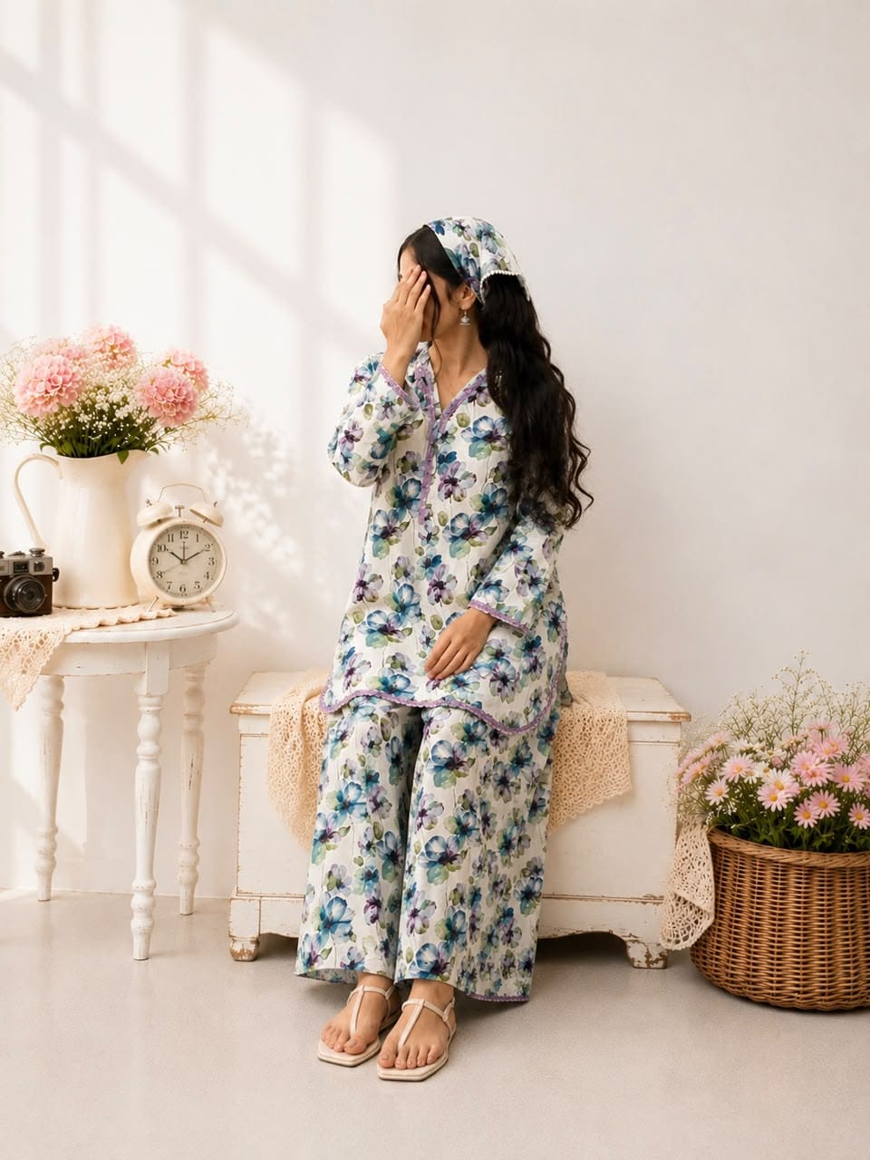 LILAC BLOOM 2 Piece Stitched Co-Ord Set