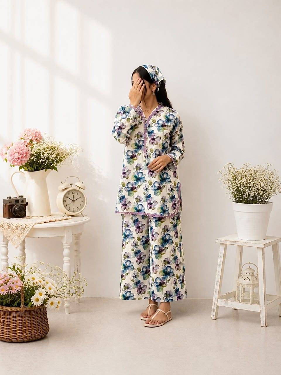LILAC BLOOM 2 Piece Stitched Co-Ord Set