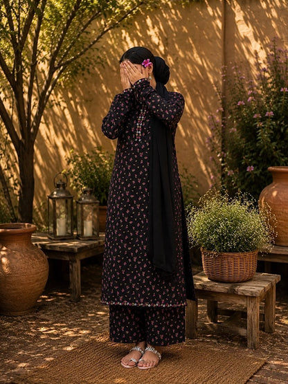 NOIR PETAL 2 Piece Stitched Lawn Suit