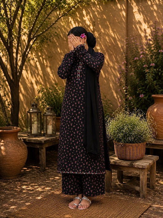 NOIR PETAL 2 Piece Stitched Lawn Suit