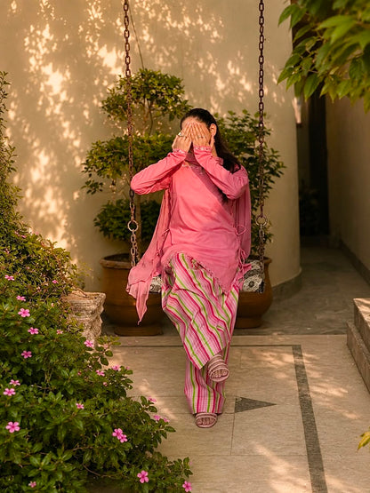 ROSE BLOOM 2 Piece Stitched Suit